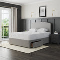 Chelsea Bed Divan Base And Headboard | SILVER