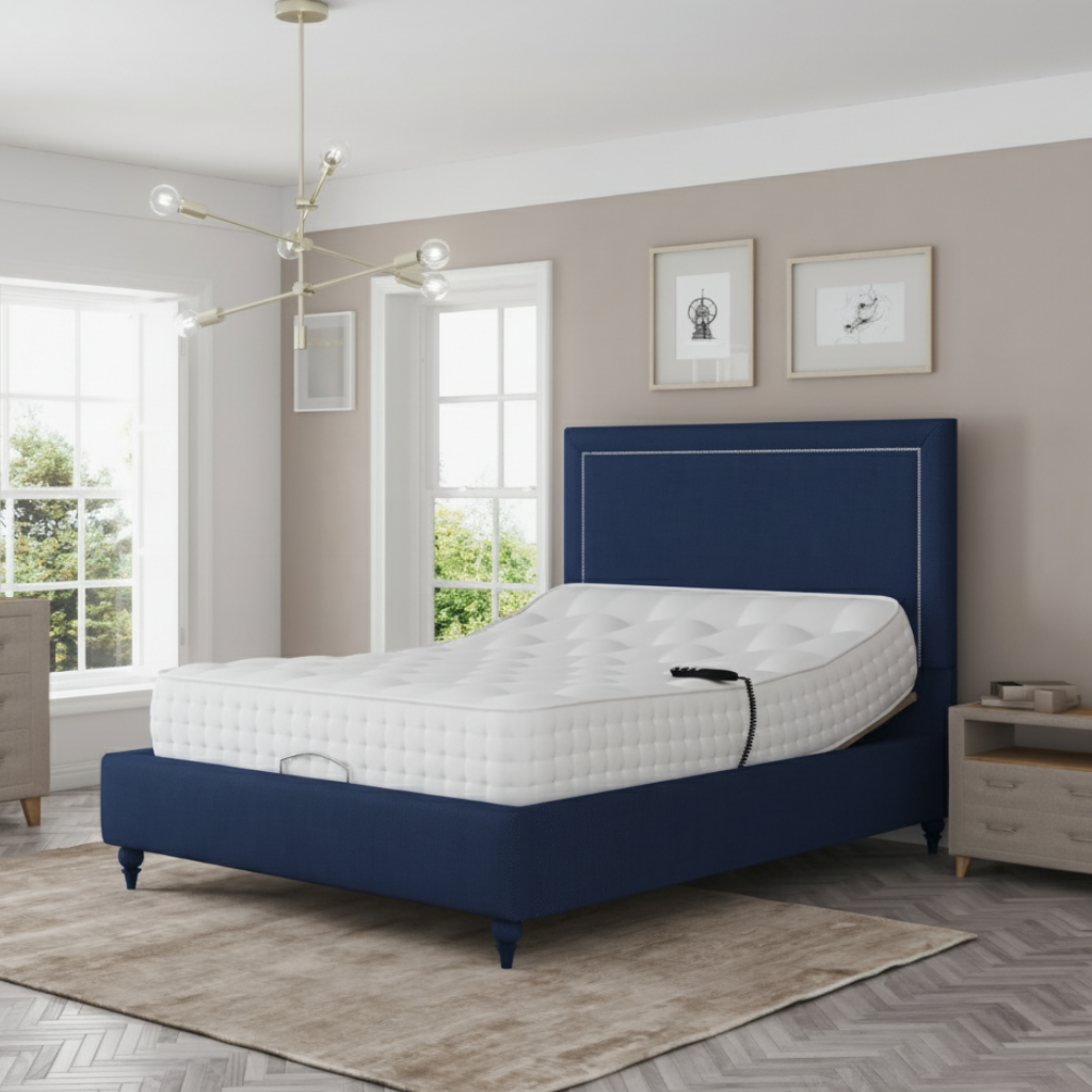 EaseMotion HealthPlus Electric Adjustable Bed Set – Memory Gel 1000 Mattress & Advanced Comfort Support | GREEN