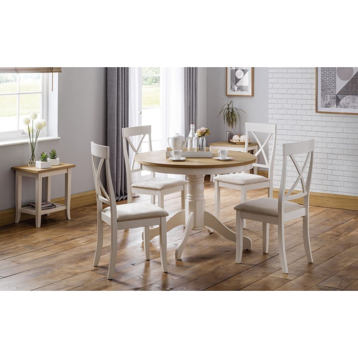Davenport Dining Chair - Oak/White