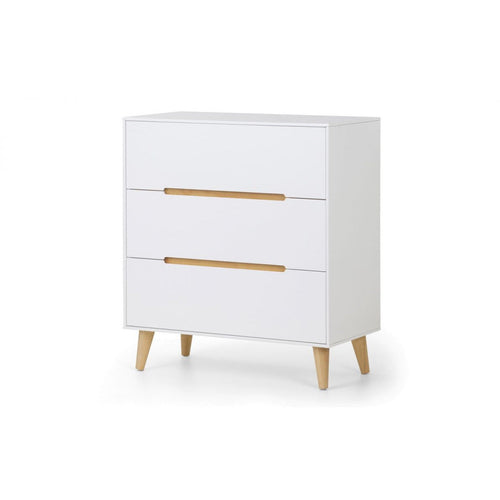 Alicia 3 Drawer Chest - White Julian Bowen 