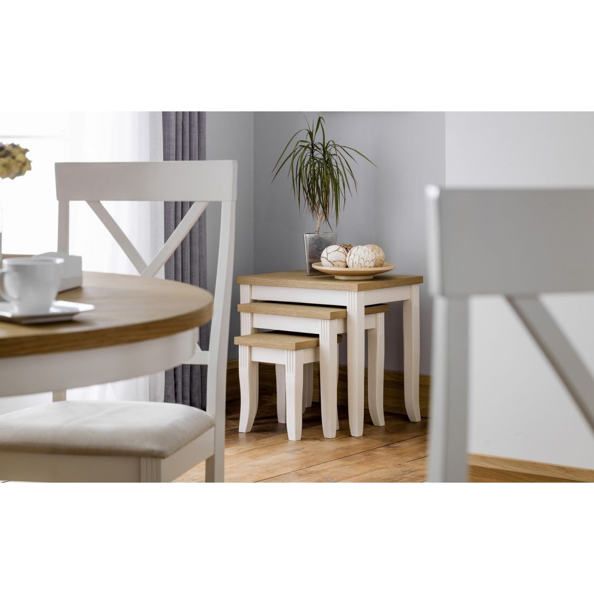 Davenport Nest of Tables - Oak/White