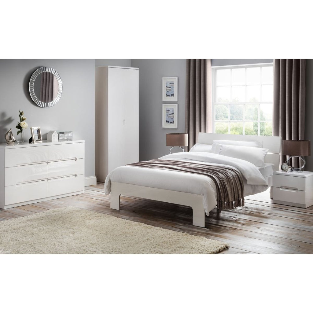Manhattan 2 Drawer Bedside - White