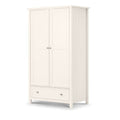 Maine 2 Door Combination Wardrobe - Surf White