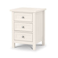 Maine 3 Drawer Bedside - Surf White