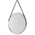 Opera Round Pewter Mirror