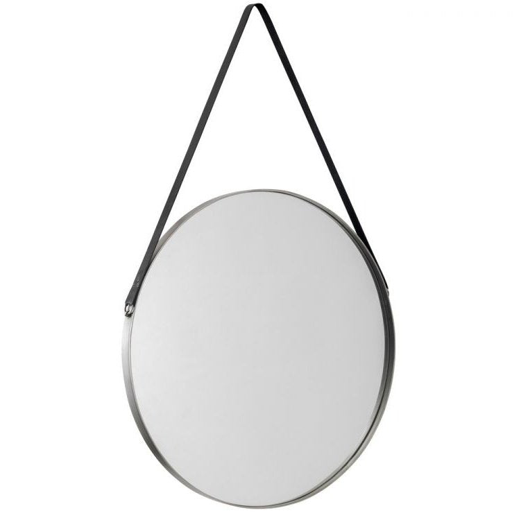Opera Round Pewter Mirror