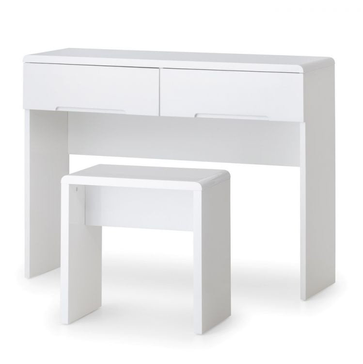 Manhattan Dressing Table with 2 Drawers - White