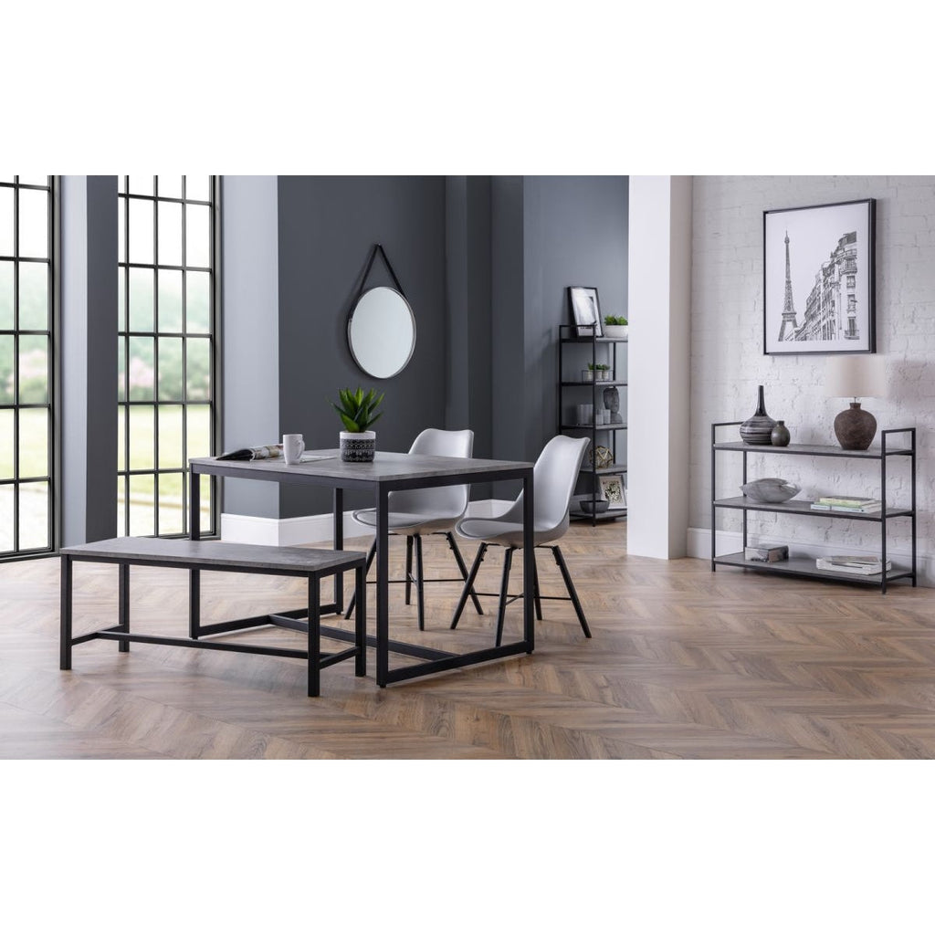 Staten Bench & Kari Grey Dining Set