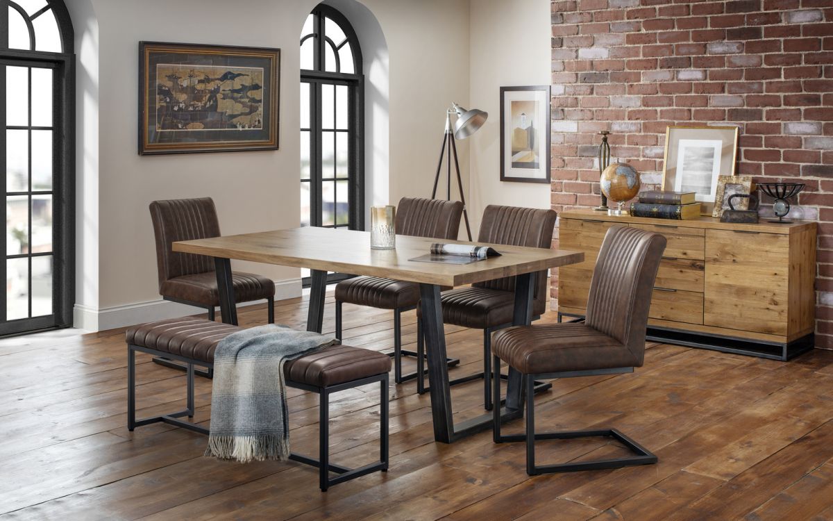 Brooklyn Dining Set - Upholstered Bench & 4 Chairs