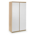 Jupiter 2 Door Wardrobe - White/Oak