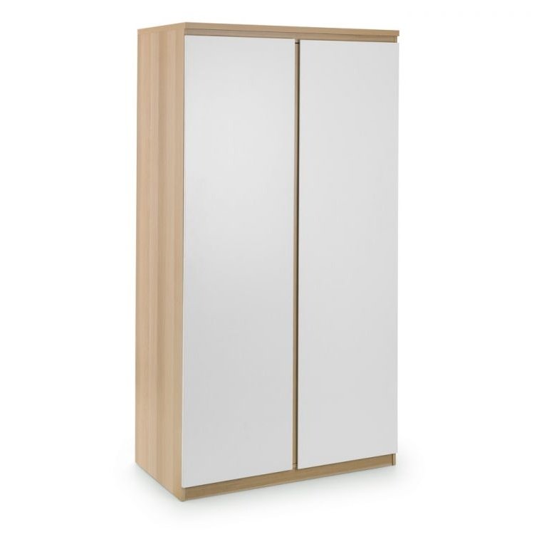Jupiter 2 Door Wardrobe - White/Oak