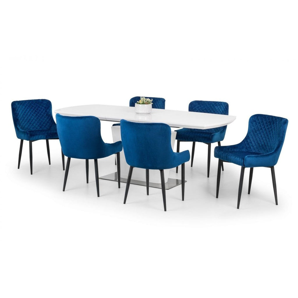 Como & Luxe Blue Dining Set