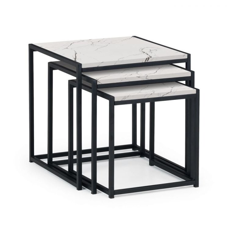 Tribeca Nest of Tables - White Marble