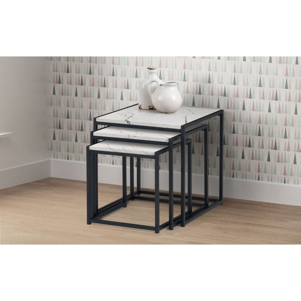 Tribeca Nest of Tables - White Marble