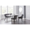 Como & Luxe Grey Dining Set (2 Chairs & Bench)