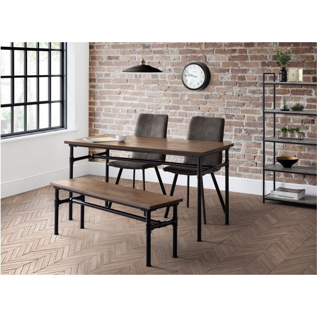 Carnegie Dining Table, Bench & 2 Monroe Chairs