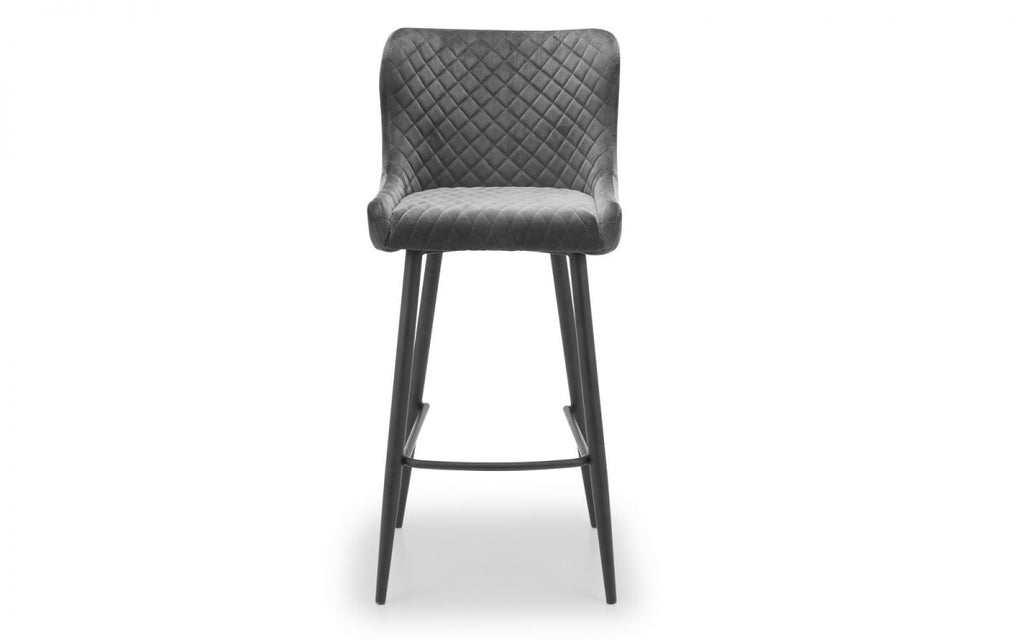 Grafton Bar Table & 4 Luxe Grey Bar Stools