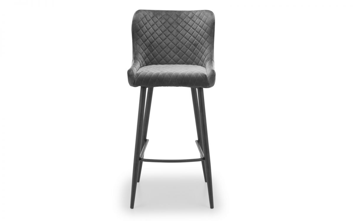 Grafton Bar Table & 2 Luxe Grey Bar Stools