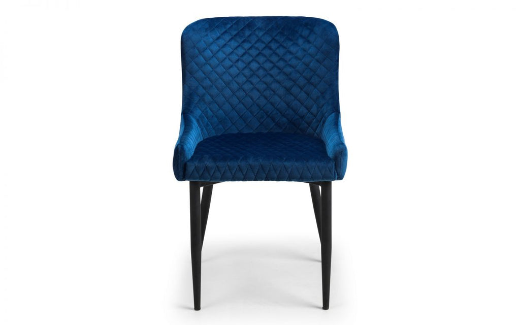 Berwick Dining Table & 4 Luxe Blue Chairs