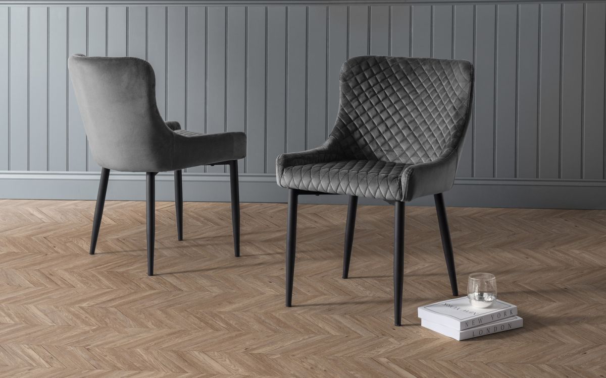 Berwick Dining Table, Luxe Low Grey Bench & 4 Luxe Grey Chairs