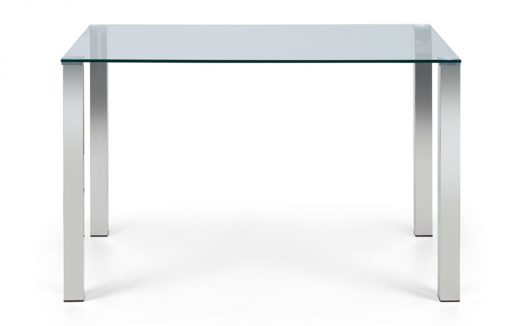 Enzo Dining Table & 4 Calabria Cantilever Velvet Blue Chairs