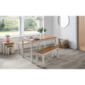 Coxmoor Ivory & Oak Dining Table & Benches