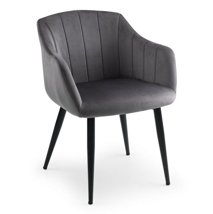 Hobart Scalloped Chair - Grey