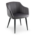 Hobart Scalloped Chair - Grey