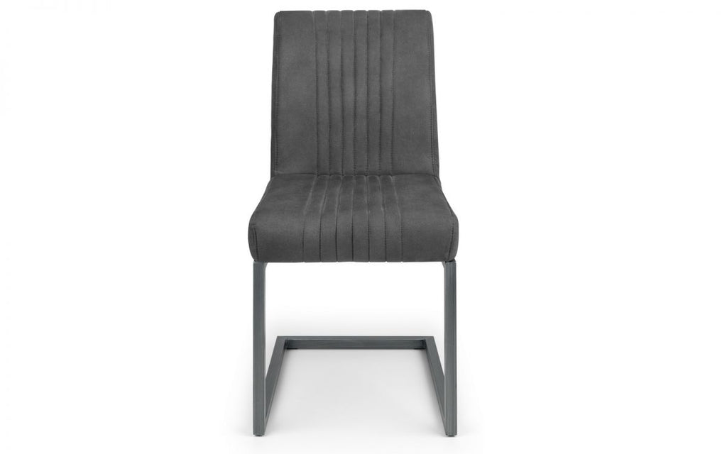 Brooklyn Dining Table Dark Oak, Bench & 4 Charcoal Chairs