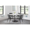 Holland Round Pedestal Table & 4 Delaunay Grey Chairs