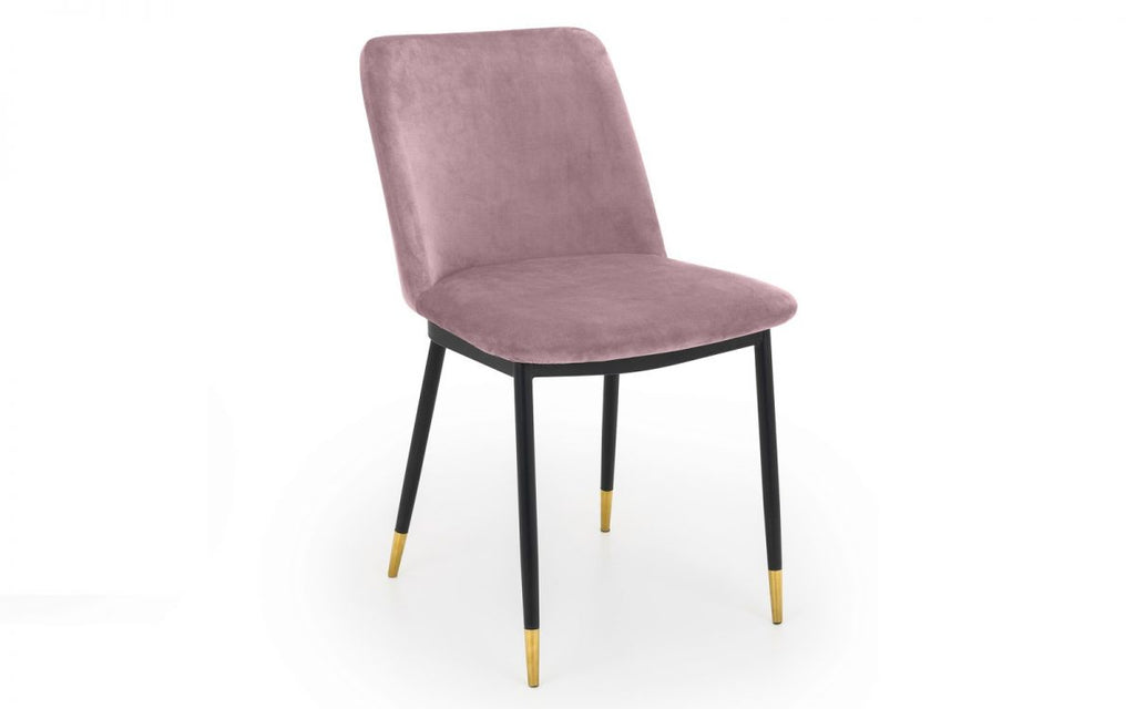 Holland Round Pedestal Table & 2 Delaunay Pink Chairs