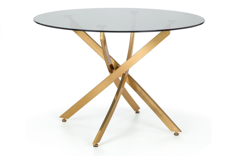 Montero Round Table & 4 Harper Grey Chairs