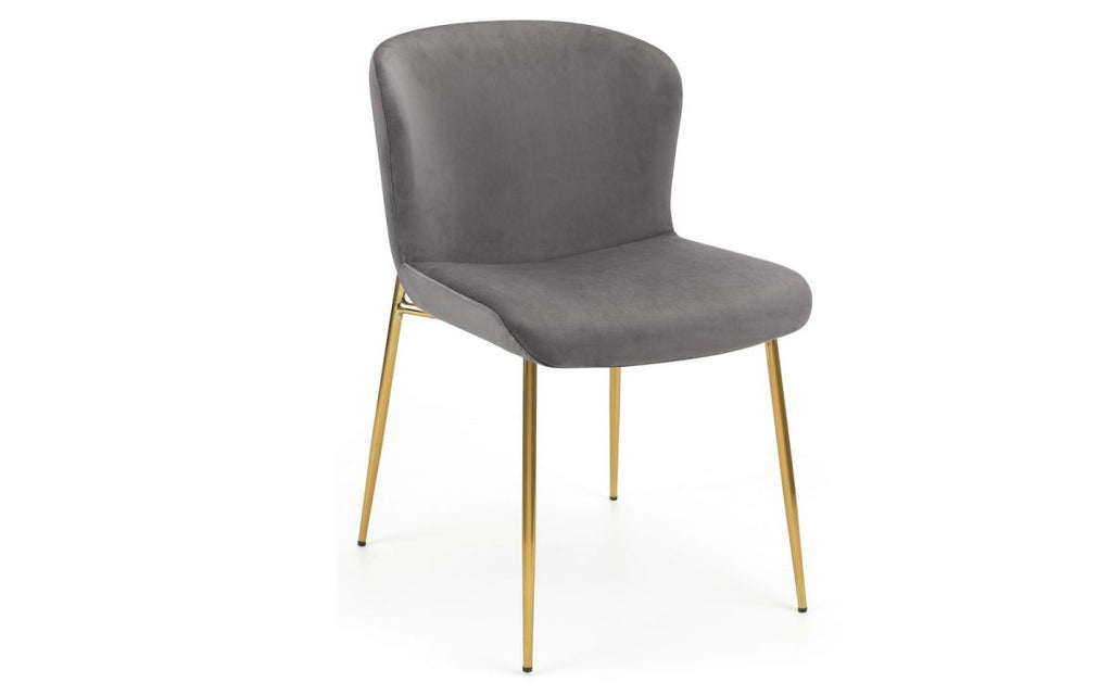 Montero Round Table & 4 Harper Grey Chairs