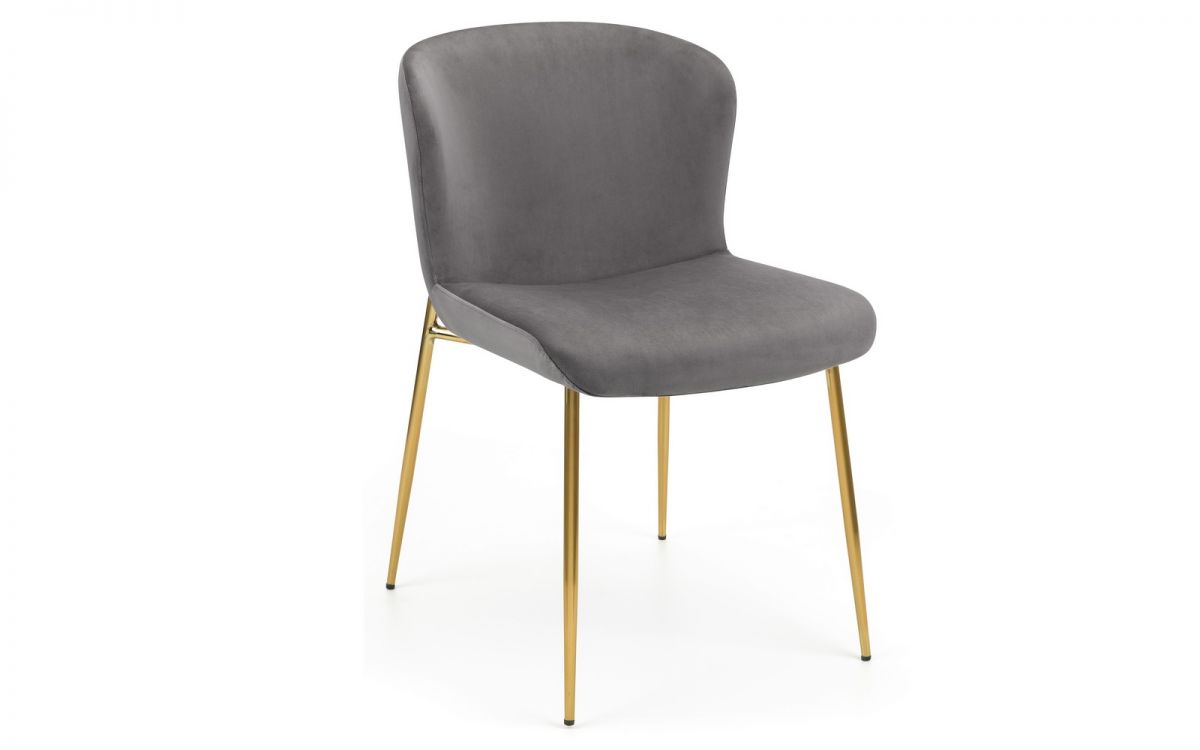 Montero Round Table & 4 Harper Grey Chairs