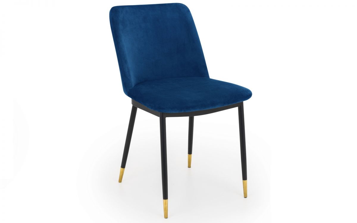 Montero Round Table & 4 Delaunay Blue Chairs