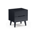 Alicia 2 Drawer Bedside - Anthracite Julian Bowen 