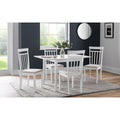 Rufford Dining Table & 4 Coast Chairs - White