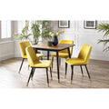 Findlay Square Dining Table & 4 Delaunay Mustard Chairs