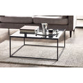 Chicago Square Coffee Table - Smoked Glass