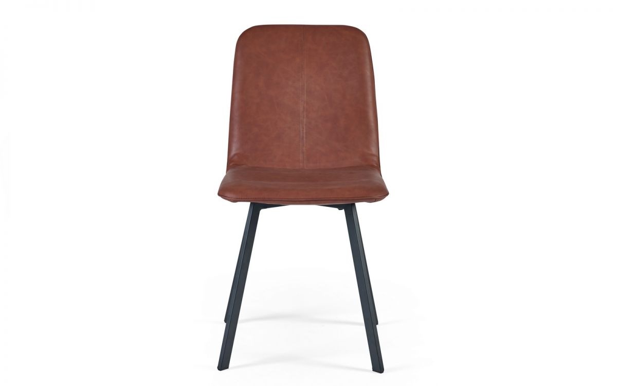 Nero Round Table & 4 Goya Antique Brown Chairs