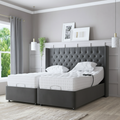 Serenity Motion Adjustable Bed – Electric Adjustable Base with Memory Gel Mattress | CREAM