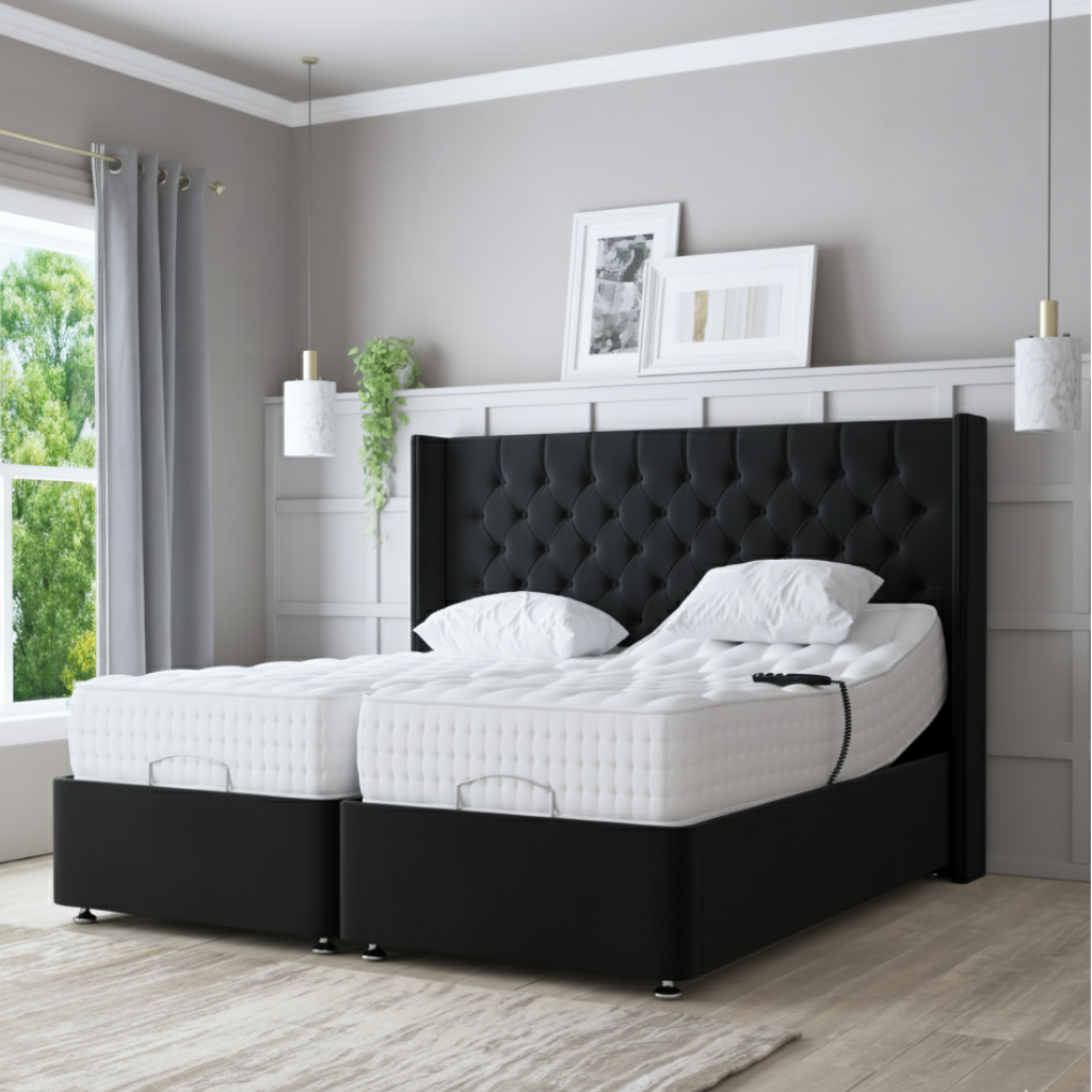 Serenity Motion Adjustable Bed – Electric Adjustable Base with Memory Gel Mattress | GREEN