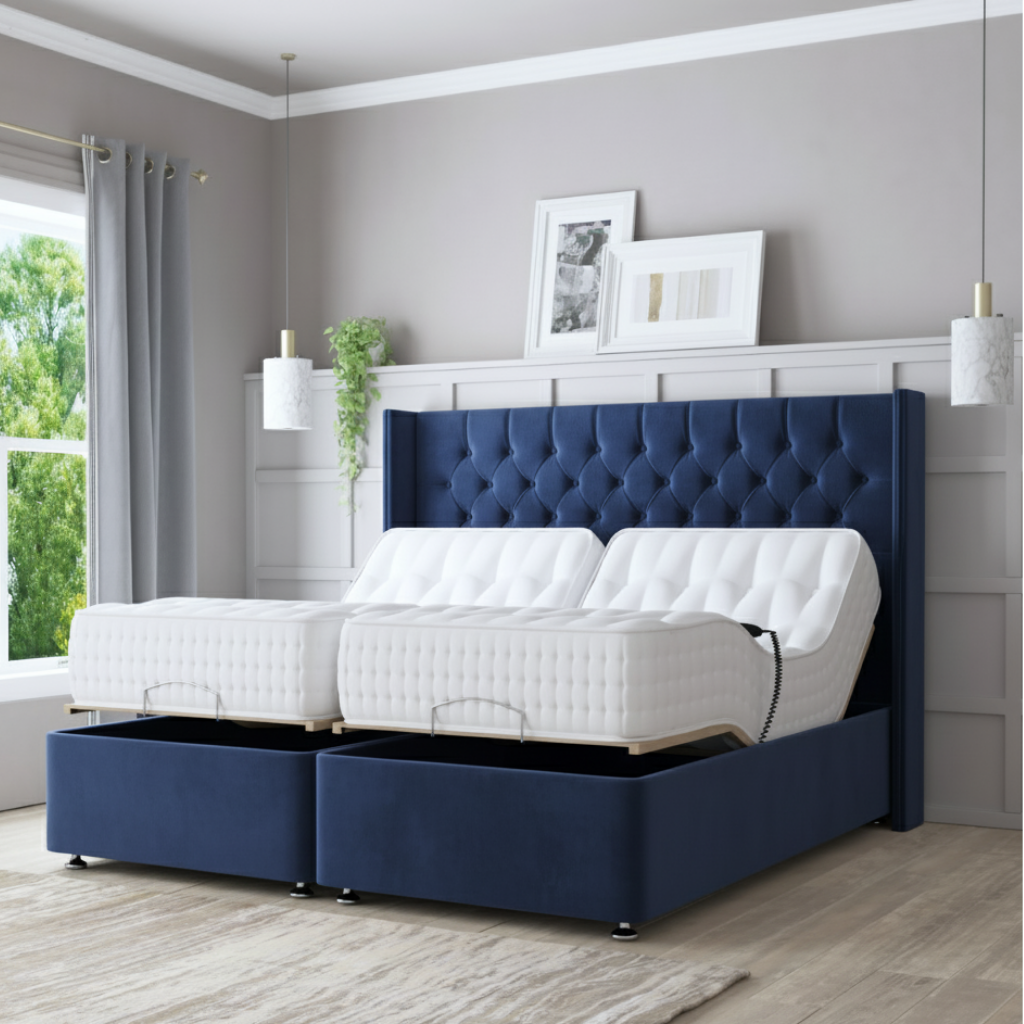 Serenity Motion Adjustable Bed – Electric Adjustable Base with Memory Gel Mattress | GRAY