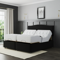 ZenSleep Pro 1000 Adjustable Bed – Electric Adjustable Base with Memory Foam Mattress | SILVER