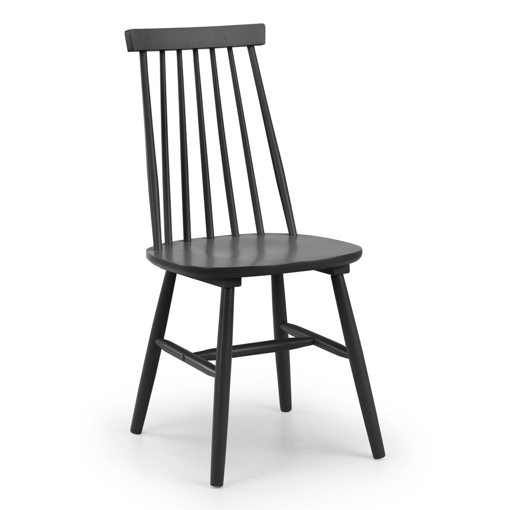 Alassio Spindle Back Dining Chair - Black