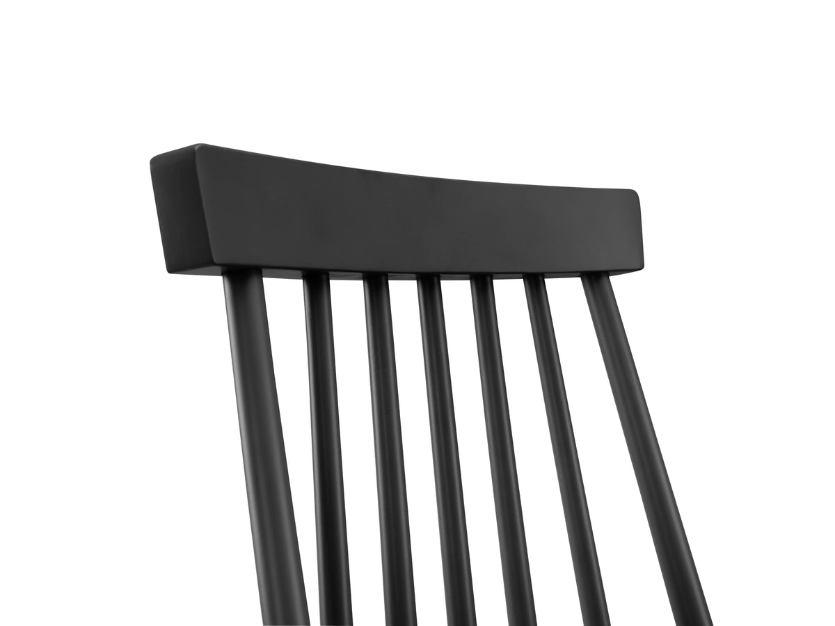 Alassio Spindle Back Dining Chair - Black