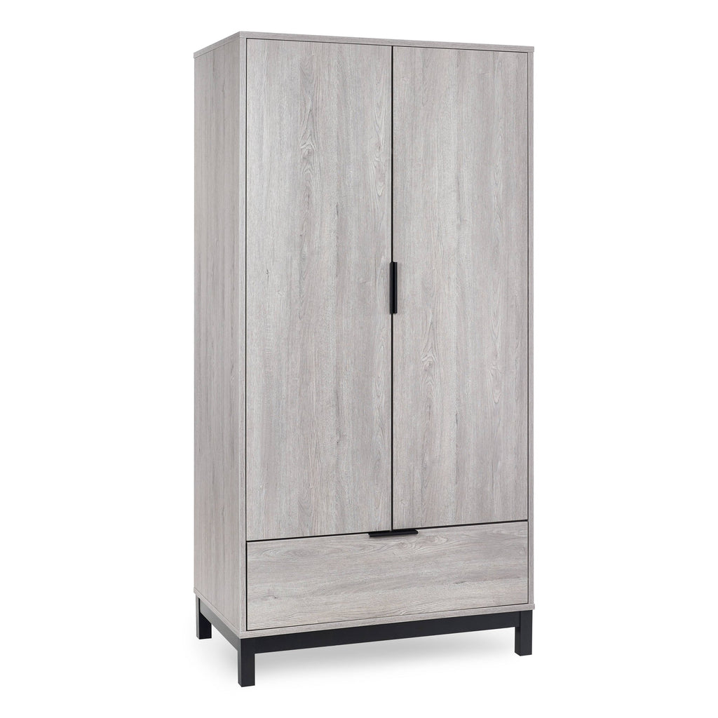 Bali 2 Door 1 Drawer Wardrobe - Grey Oak