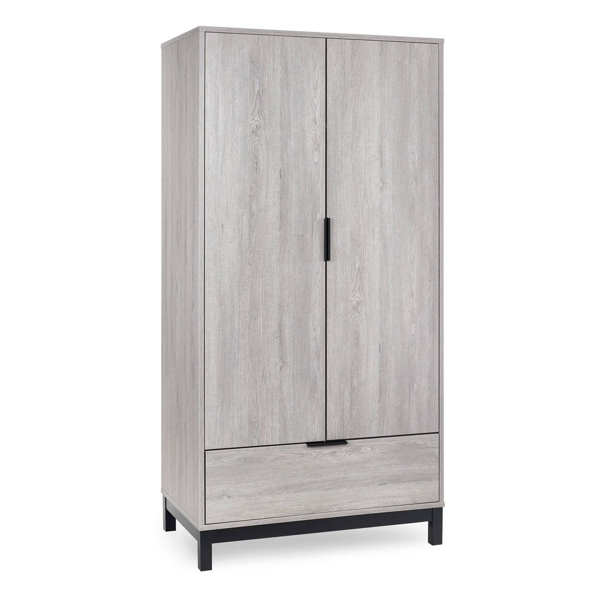 Bali 2 Door 1 Drawer Wardrobe - Grey Oak