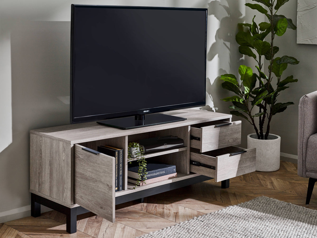 Bali TV Unit - Grey Oak