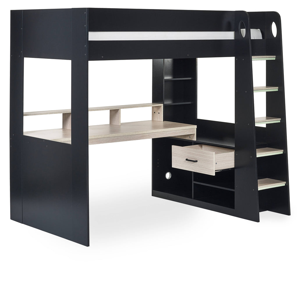 Blaze Gaming Highsleeper - Black And Pale Wood